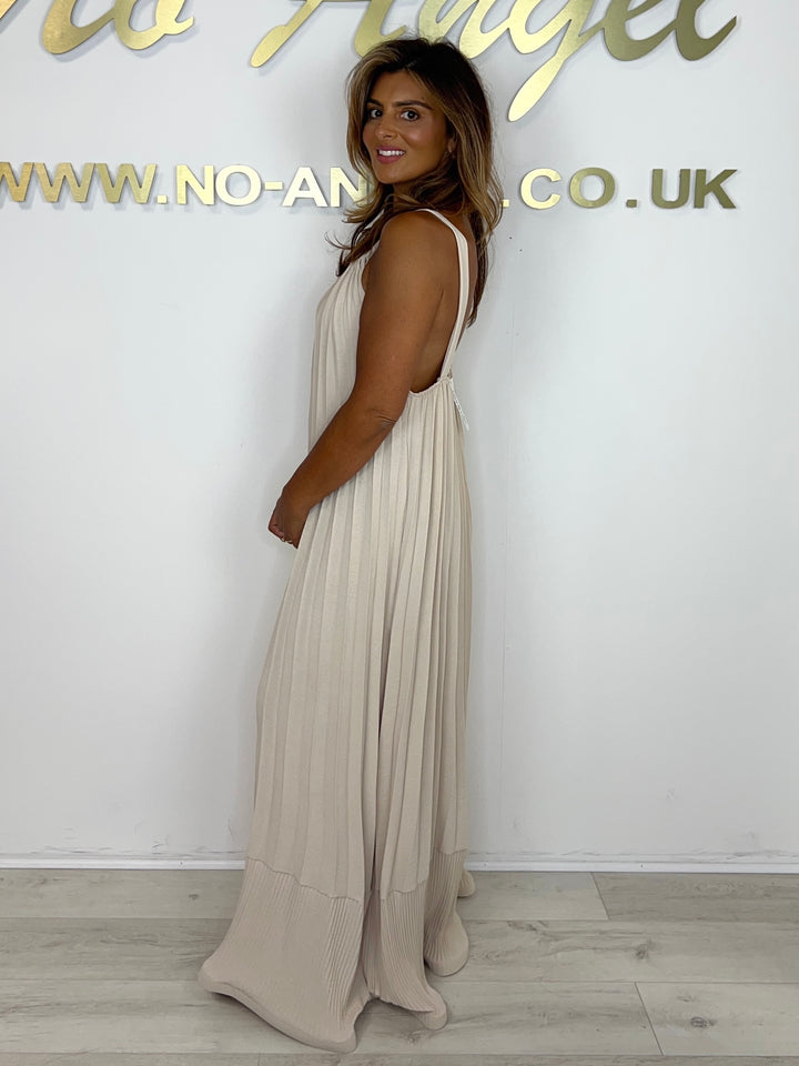 Spaghetti Strap Pleated Maxi Dress (5 Colours)