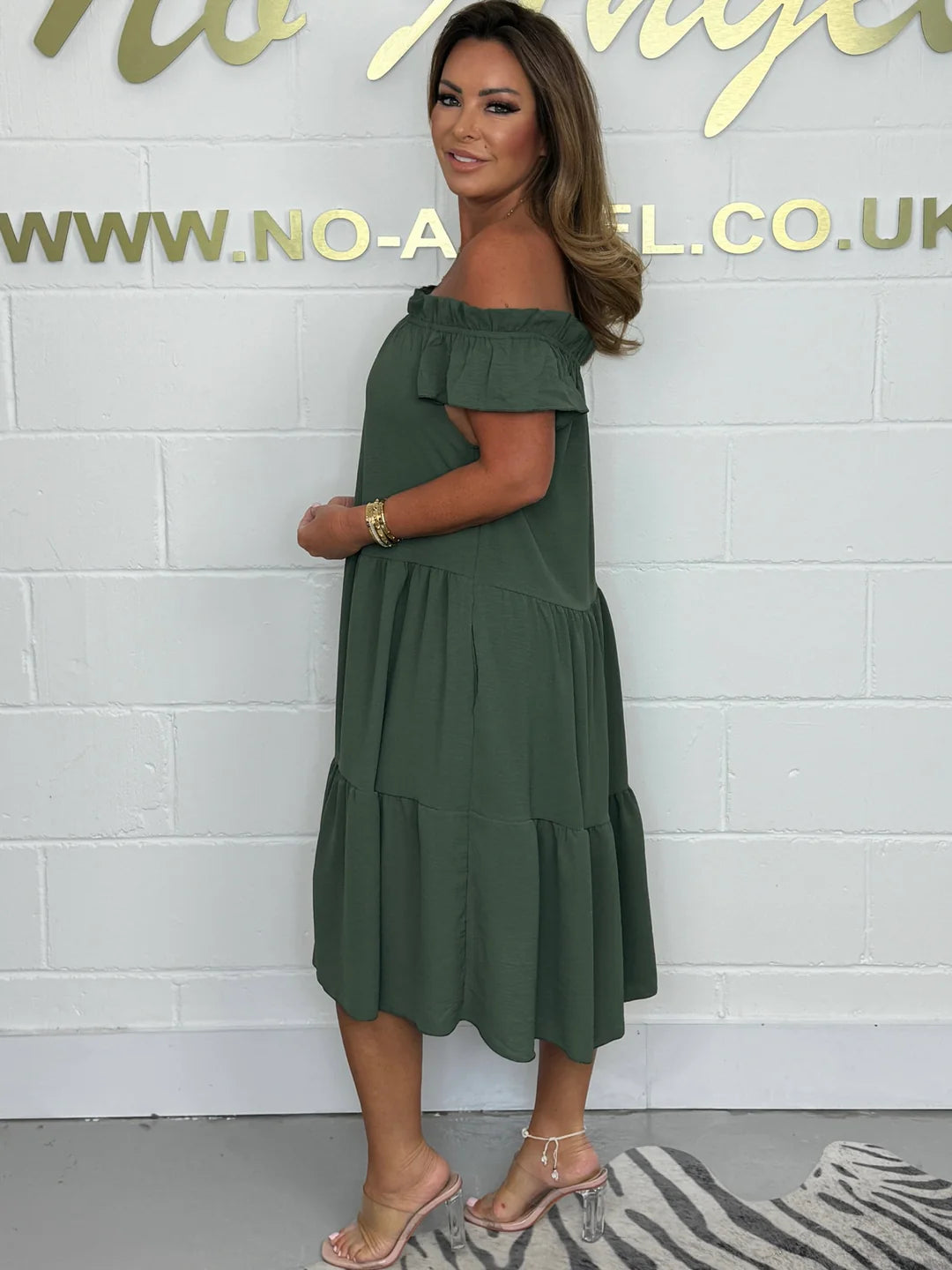Bardot Layered Frill Midi Dress (7 Colours)