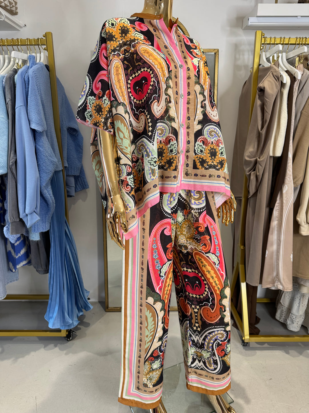 Multi-Coloured Printed Shirt & Trouser Co-Ord (2 colours)