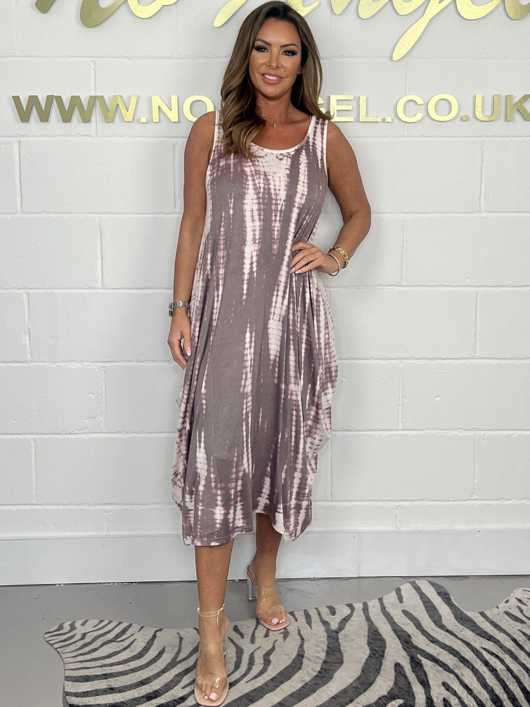 Tie Dye Sleeveless T-Shirt Dress (2 Colours)
