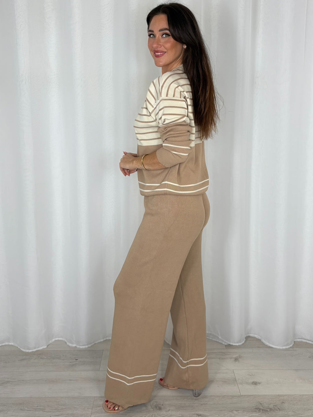 Round Neck Striped Jumper And Trouser Co-Ord (5 Colours)