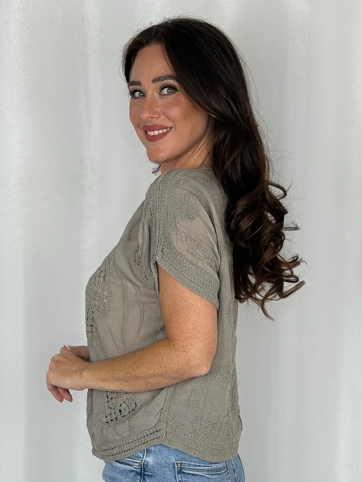 Crochet Round Neck Top (5 Colours)