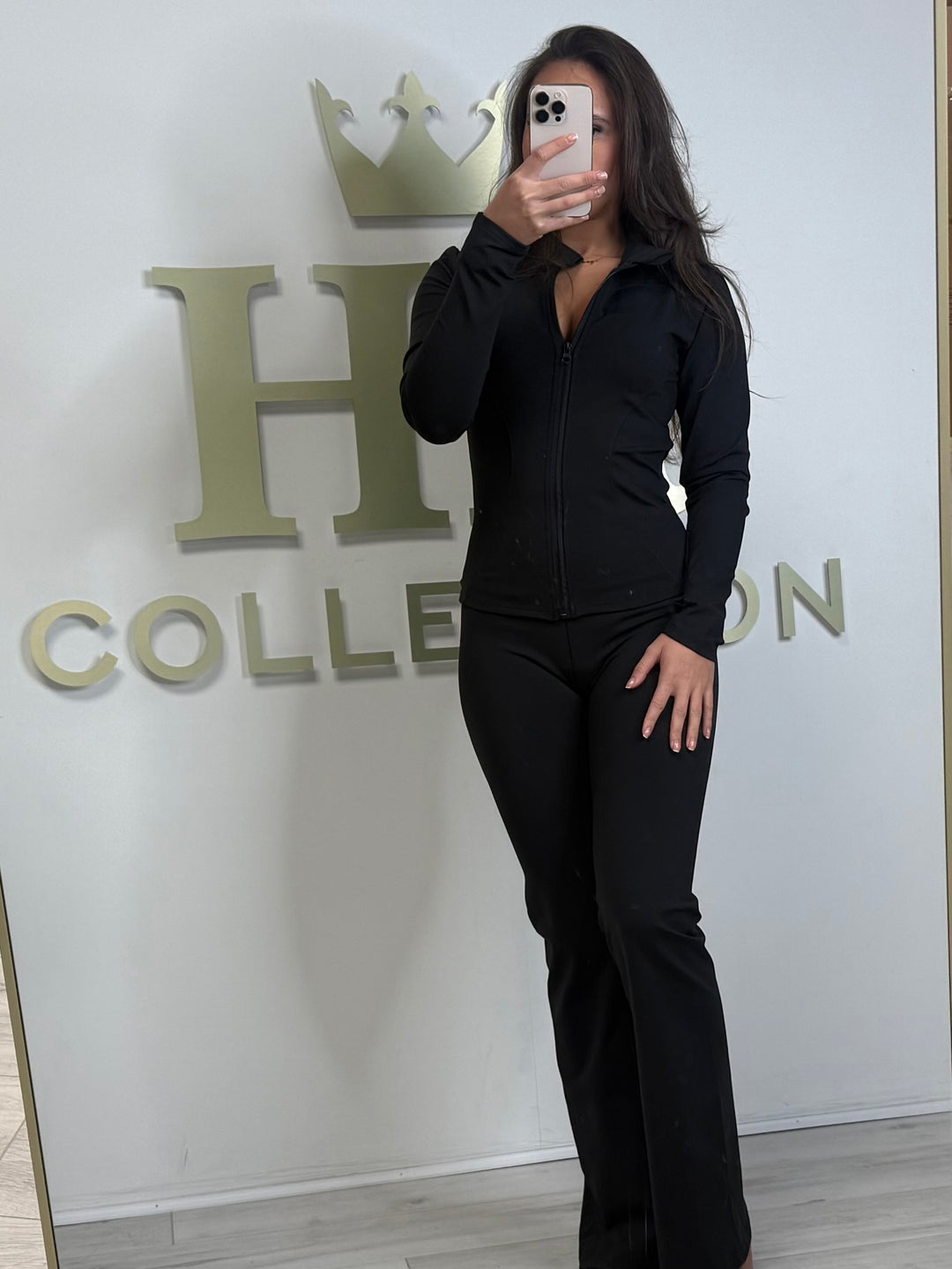 Sculpt Zip Up Top & Flared Trouser Set Co-ord (4 Colours)