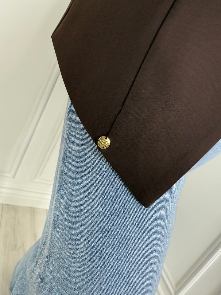 AURORA Blazer PRE-ORDER TO BE SENT 28TH NOV! (Chocolate)