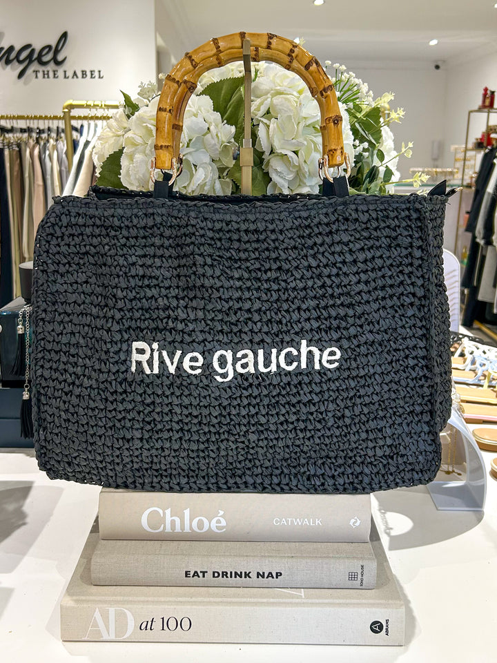 Rive Gauche Plain Bamboo Handle Bag (4 Colours)