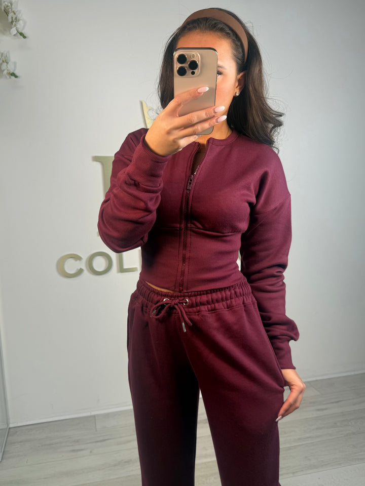Zip Up Corset Style Straight Leg Trouser Co-ord (4  Colours)