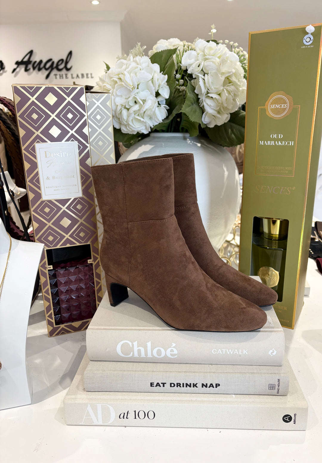 Suedette Zip-Up Ankle Boot (2 Colours)