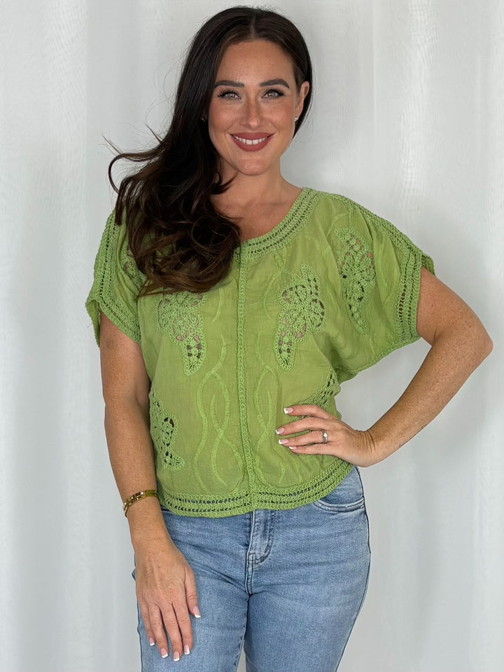 Crochet Round Neck Top (5 Colours)
