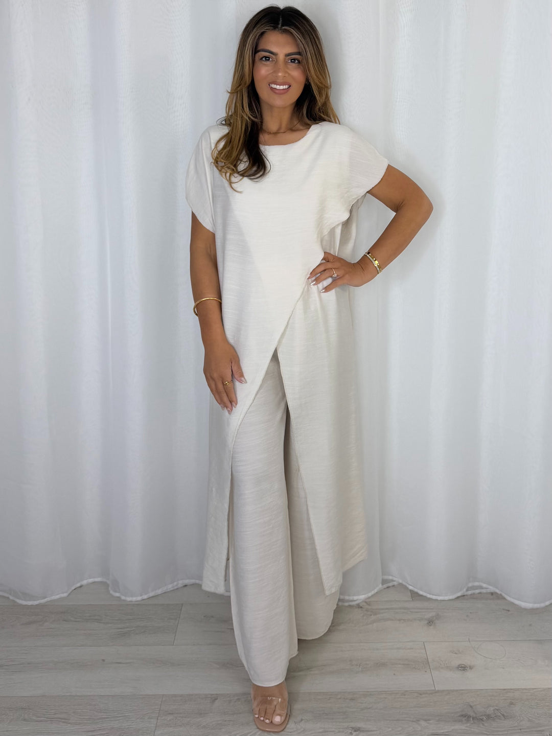 Crossover Draped Trouser Co-Ord (2 Colours)