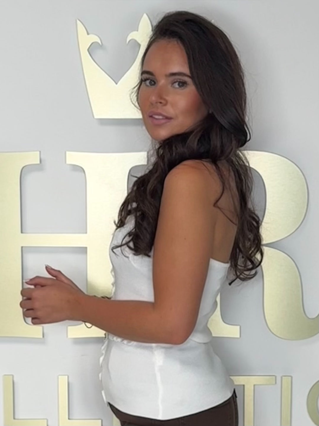 Flat Knit Gold Button Halter Neck Top (3 Colours)