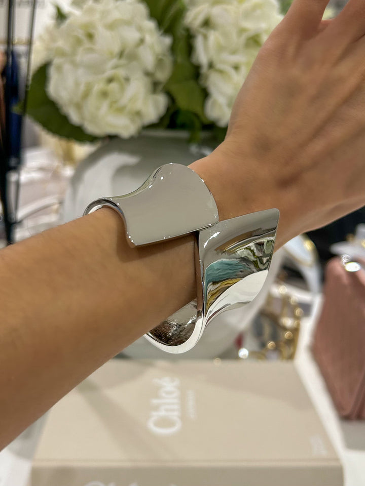 Plain Cross Over Thick Bangle (2 Colours)