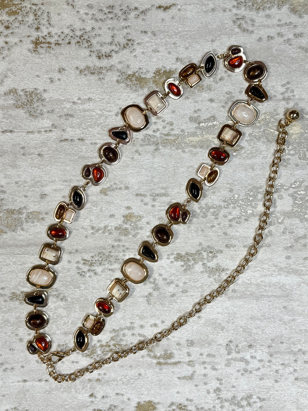 Marble Stone Chain Belt