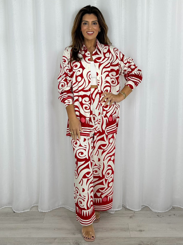 Multi Patterned Shirt & Trouser Co-Ord (4 Colours)