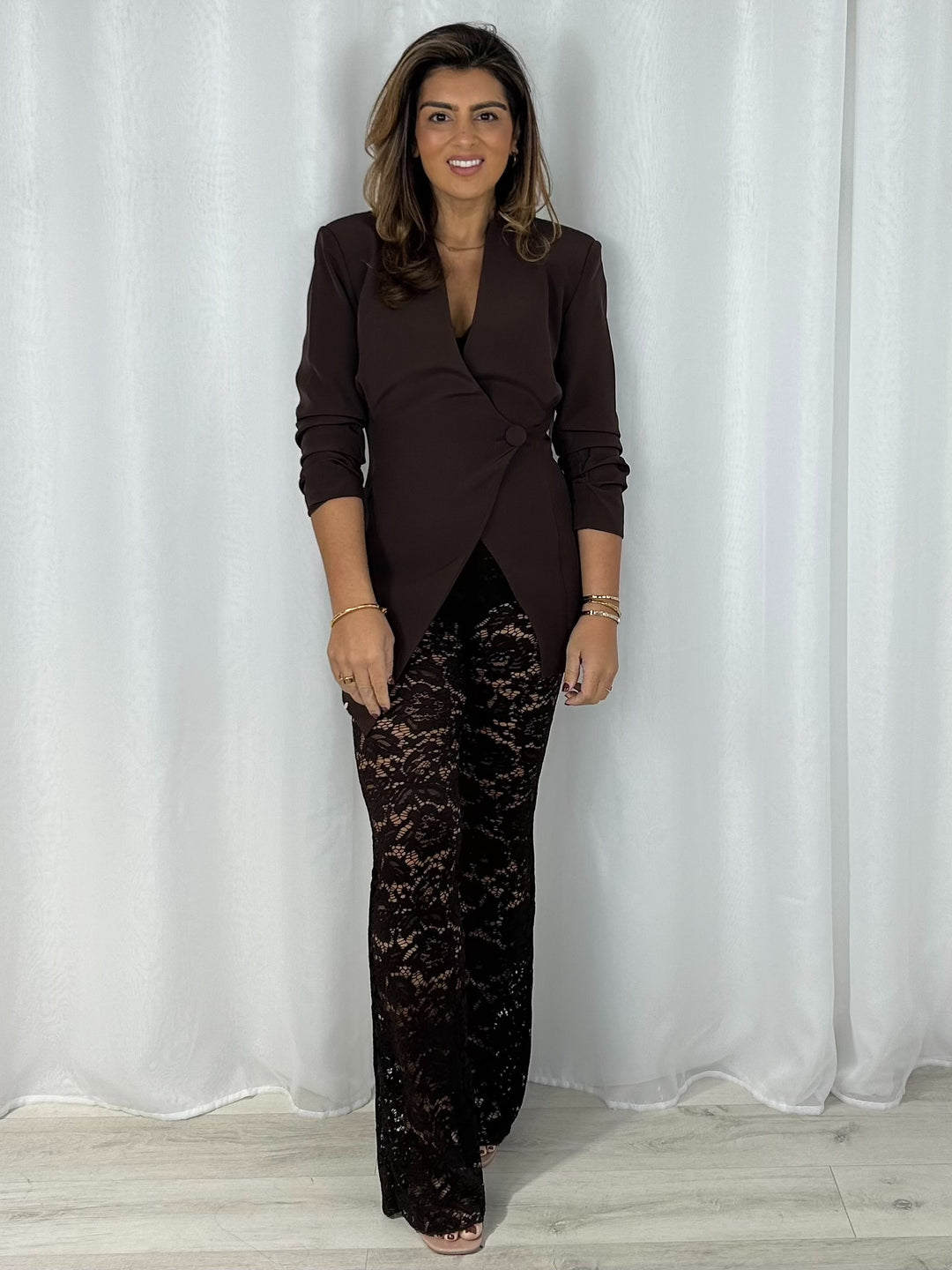 Lace Flared Trousers With Under Shorts (2 Colours)