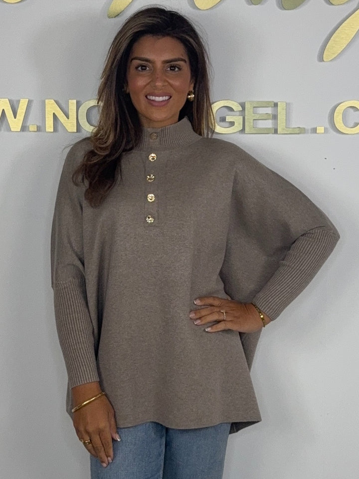 Turtle Neck Batwing Style Jumper (3 Colours)