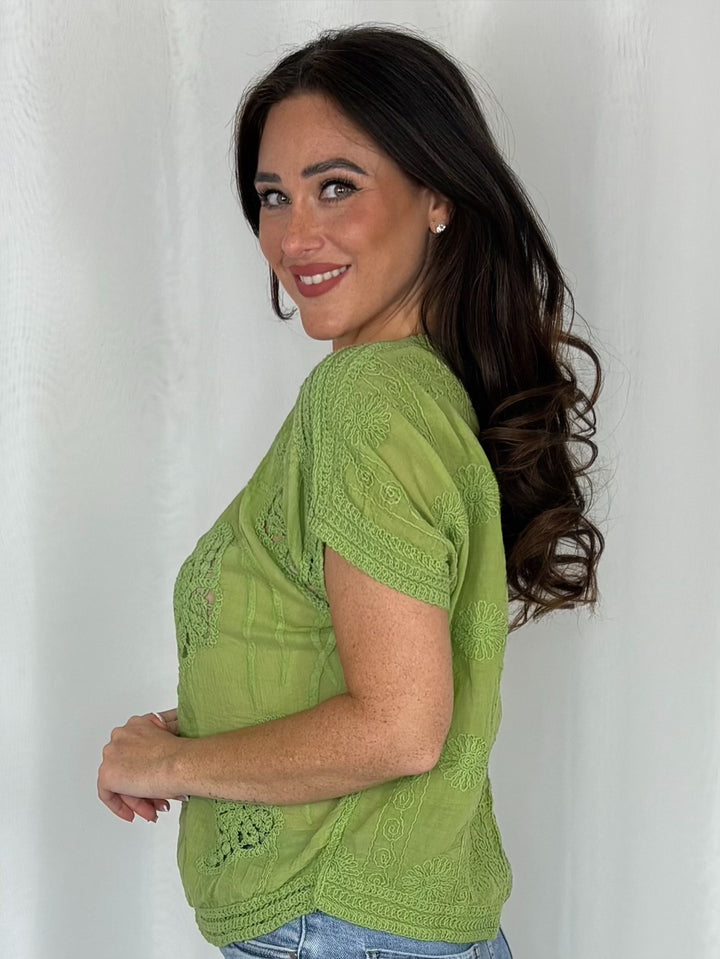 Crochet Round Neck Top (5 Colours)