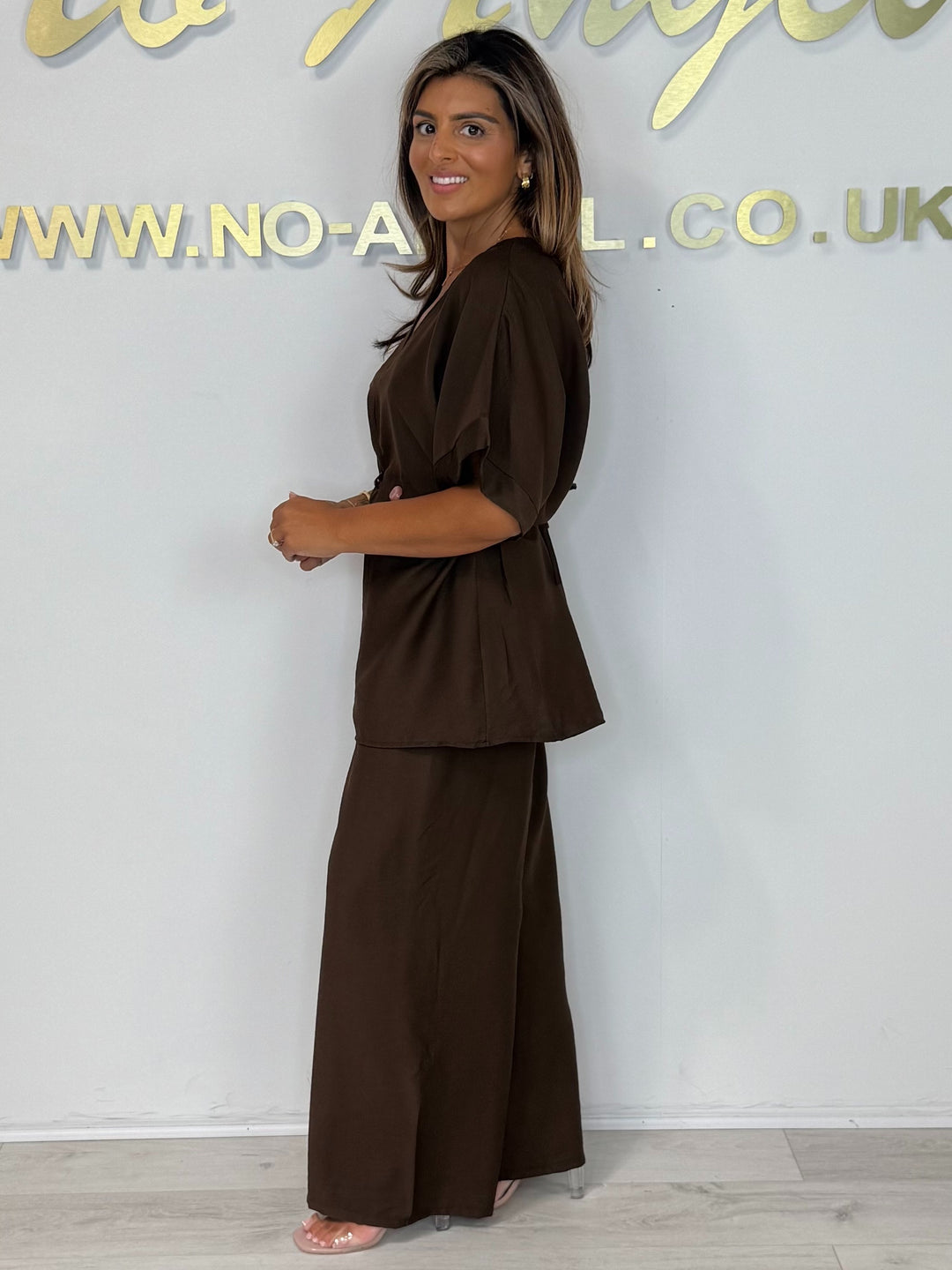Beaded Belt V-Neck Trouser Co-ord (4 Colours)