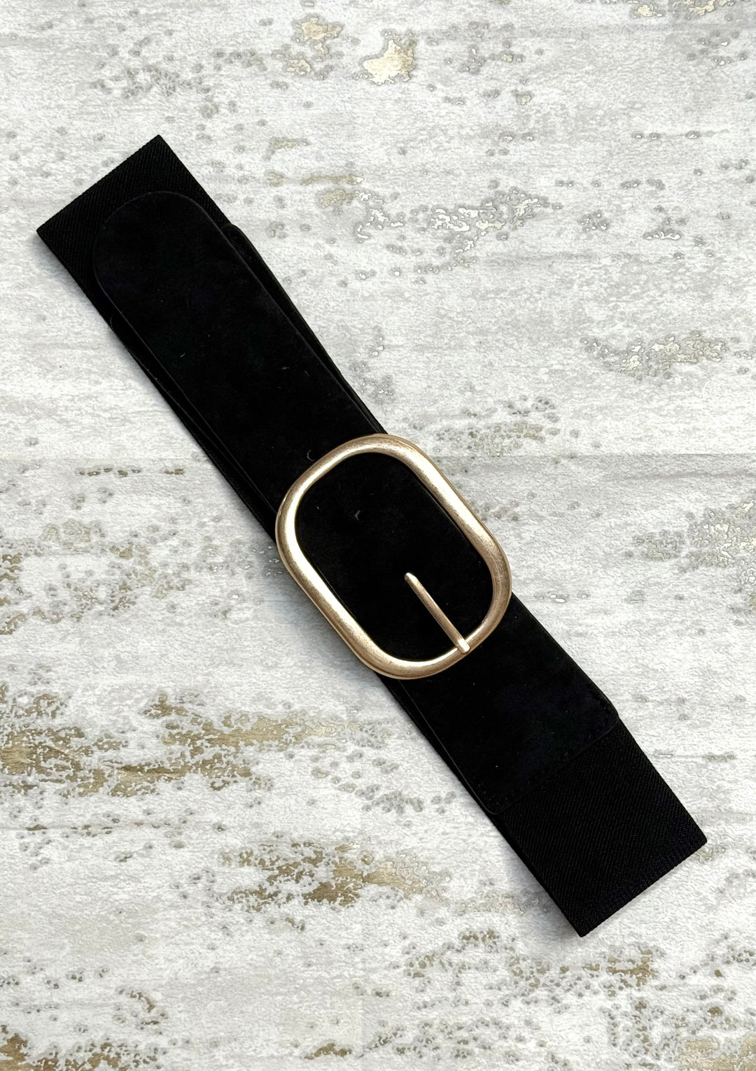 Wide Waist Belt With Oval Buckle (3 Colours)