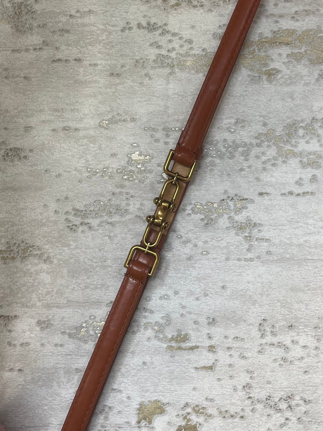 Gold Hinge Faux Leather Belt (4 Colours)