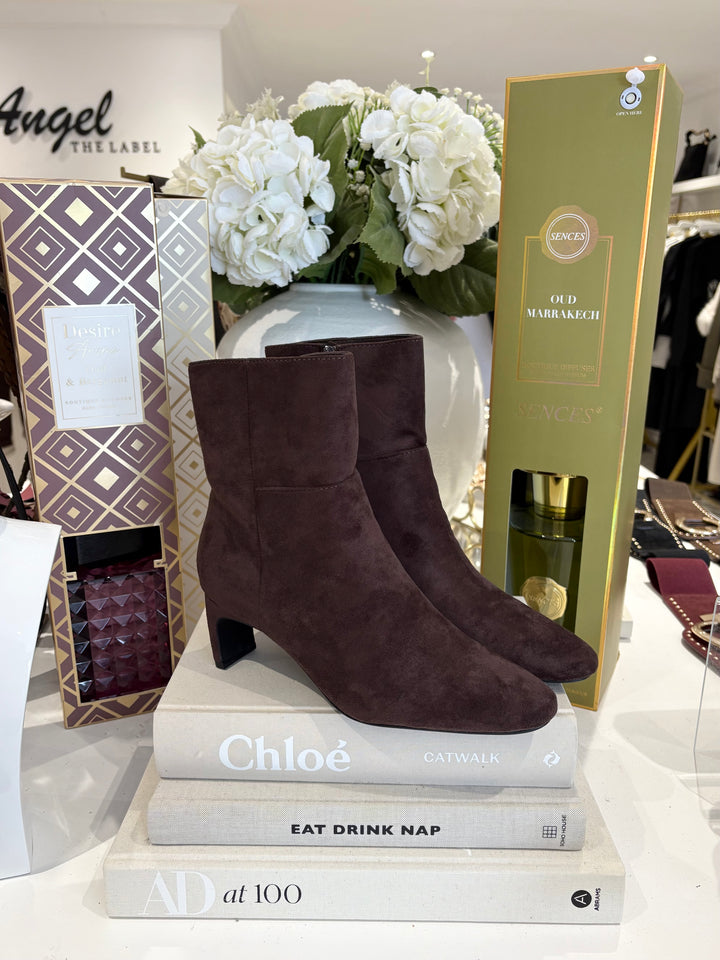 Suedette Zip-Up Ankle Boot (2 Colours)