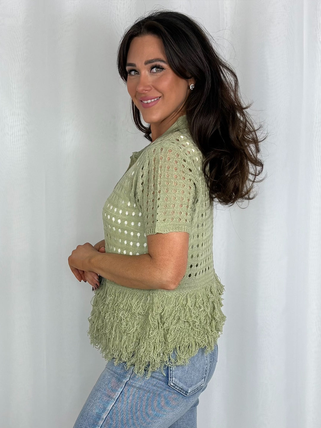 Frayed Fringe Bottom Circle Top (3 Colours)