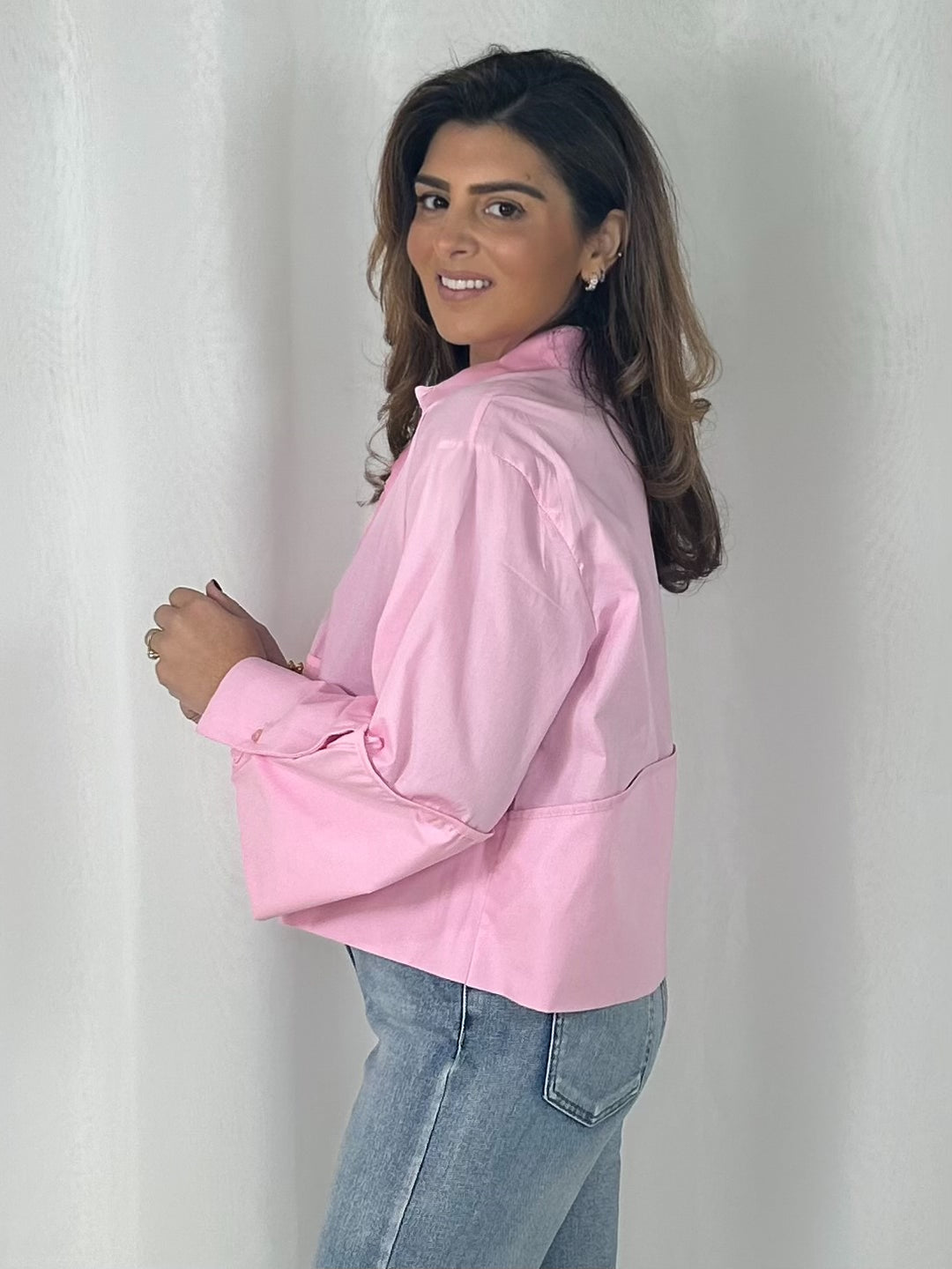 Wide Sleeve Collared Button Up Shirt (4 Colours)