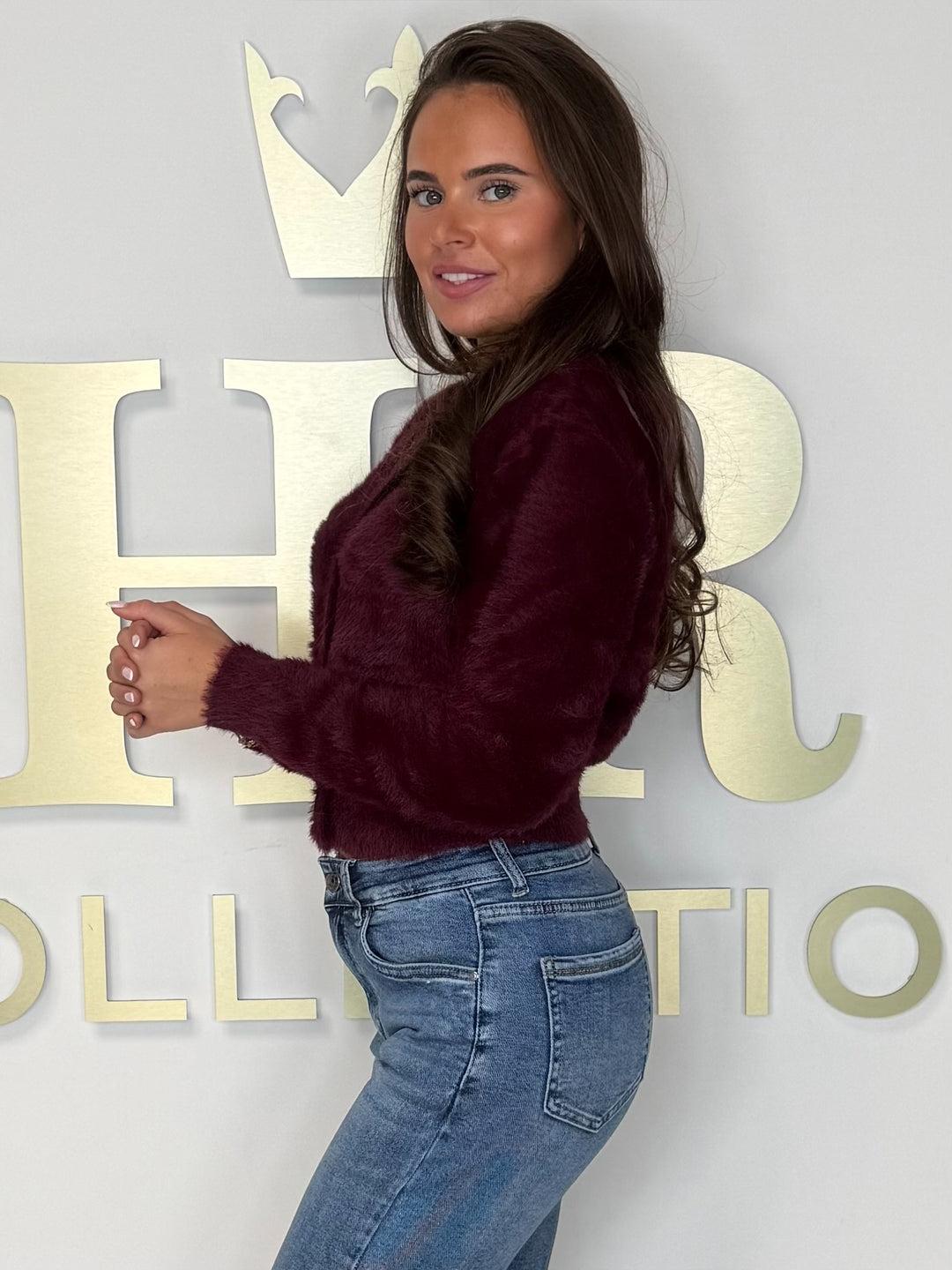Fluffy Button Up Round Neck Cardigan (5 Colours)