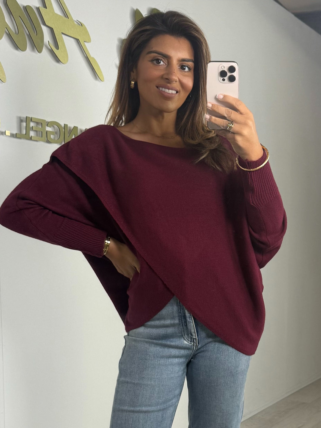 Floaty Cross Over Front Soft Knit Batwing Jumper (3 Colours)