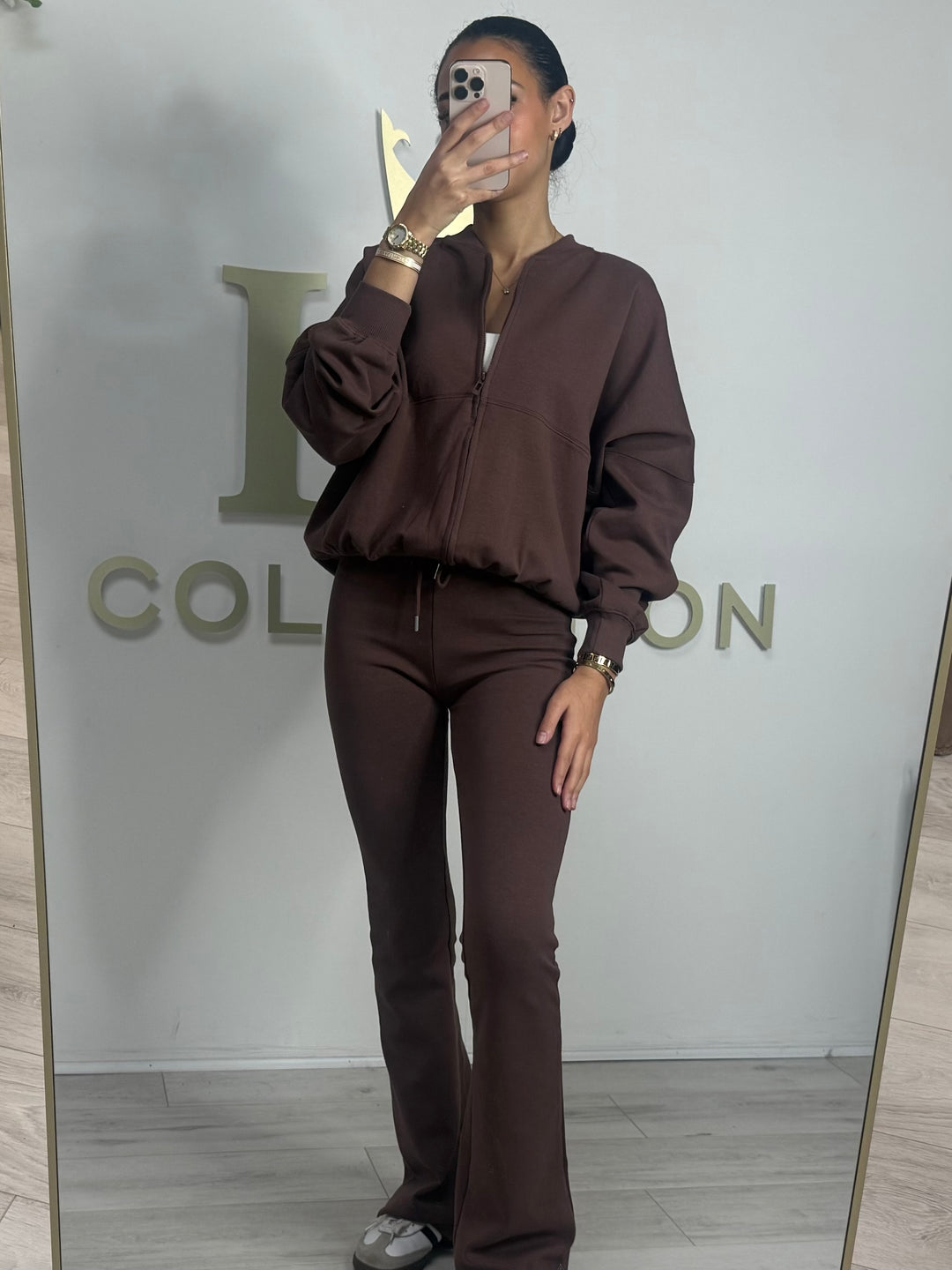 Bomber Jacket Flared Leg Tracksuit (3 Colours)