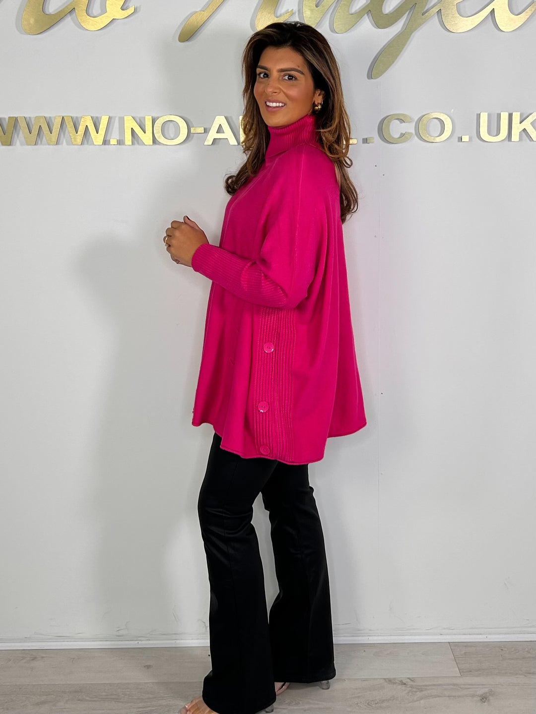 Button Pocket Detail Roll Neck Jumper (6 Colours)