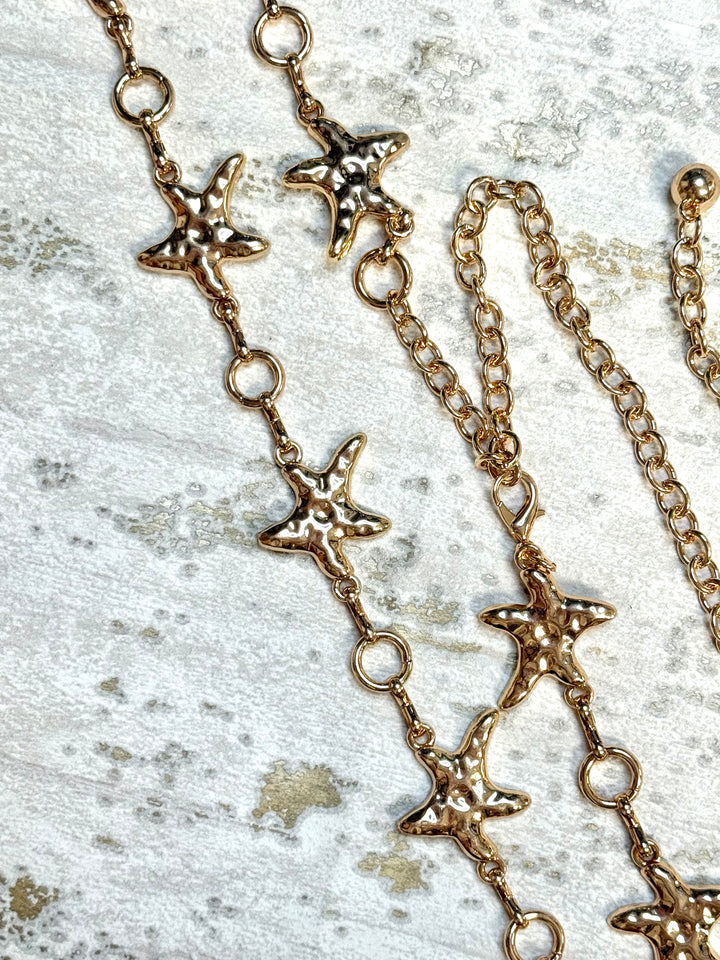 Gold Starfish Chain Belt