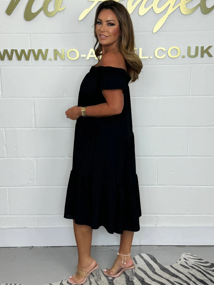 Bardot Layered Frill Midi Dress (7 Colours)
