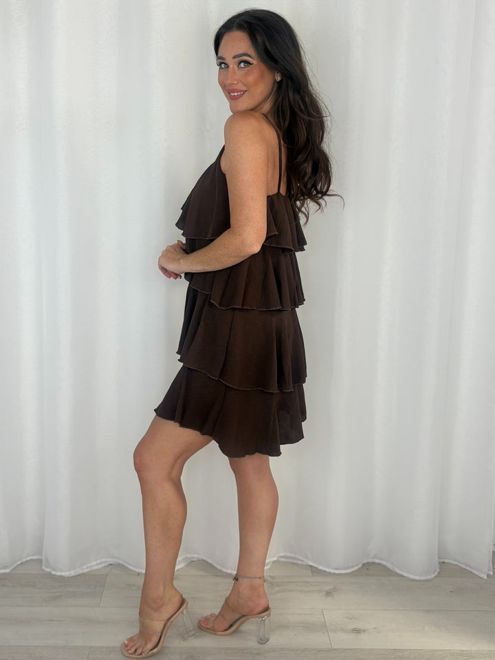 Layered Frill Strappy Midi Dress (9 Colours)