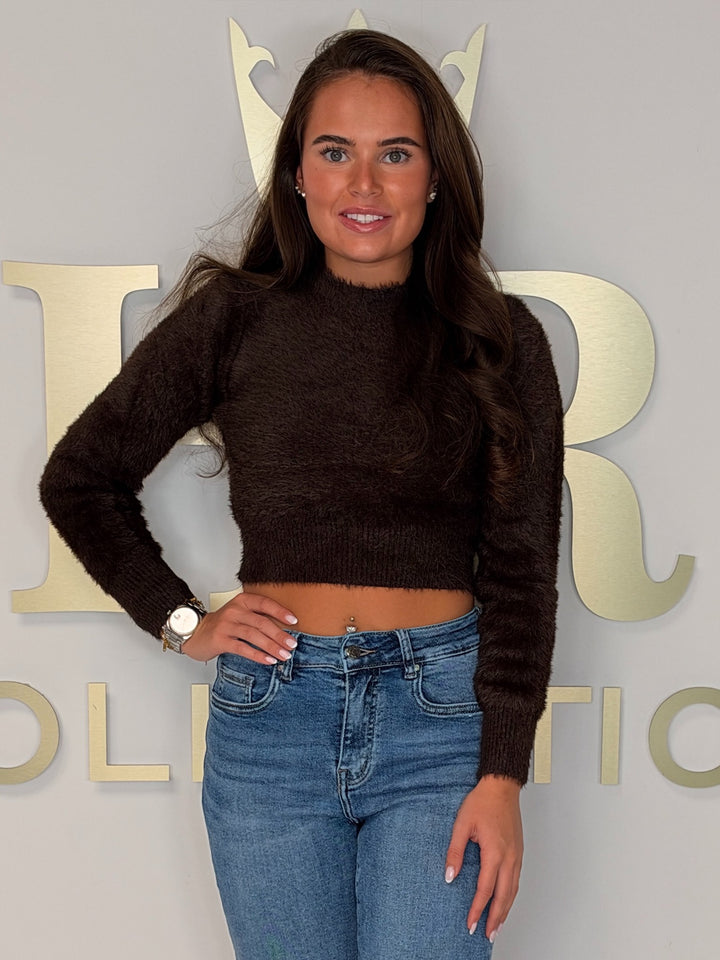 Fluffy Round Neck Cropped Jumper (5 Colours)