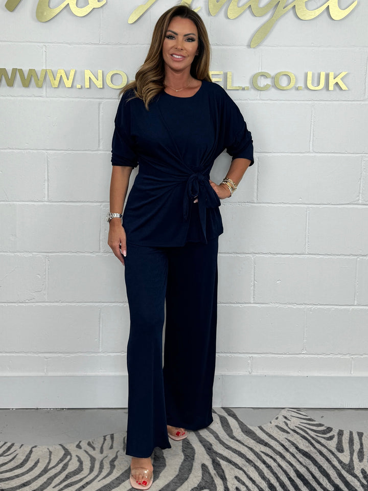 Tie Side Long Sleeve Top And Trouser Co -ord ( 5 Colours )