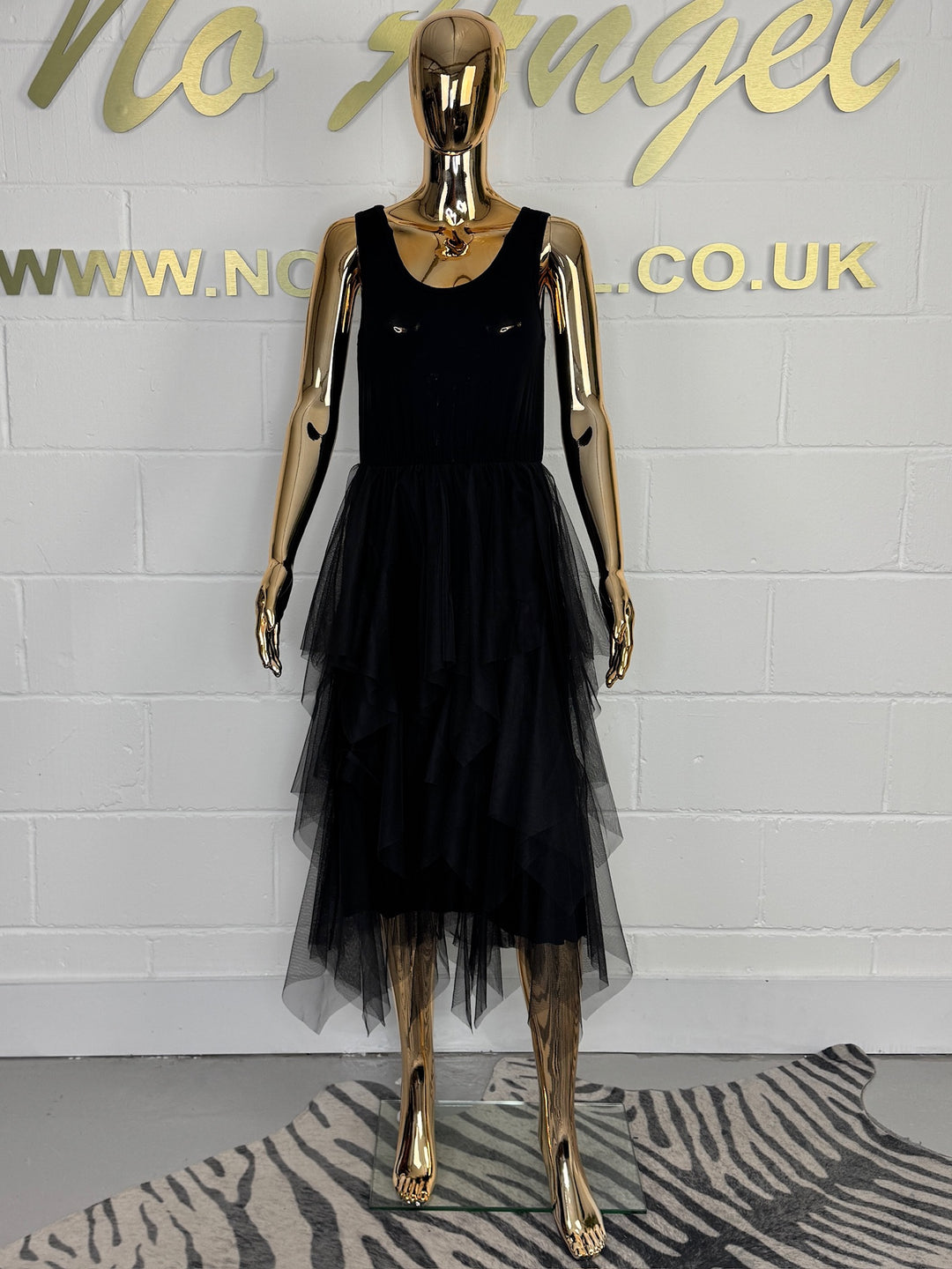 Black Mesh layered Skirt Dress No Angel Clothing Black Mesh layered Skirt Dress No Angel Clothing