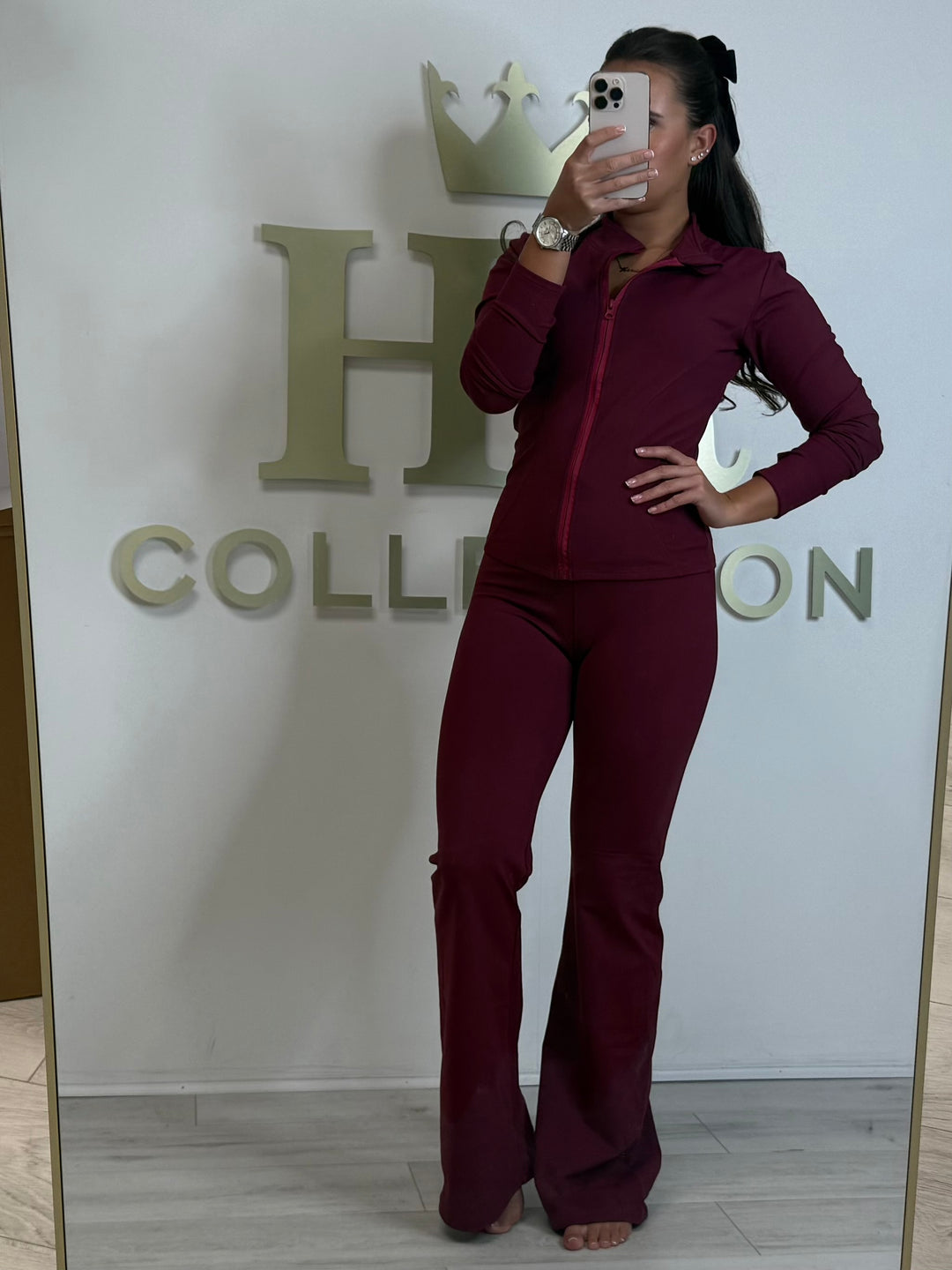 Sculpt Zip Up Top & Flared Trouser Set Co-ord (4 Colours)