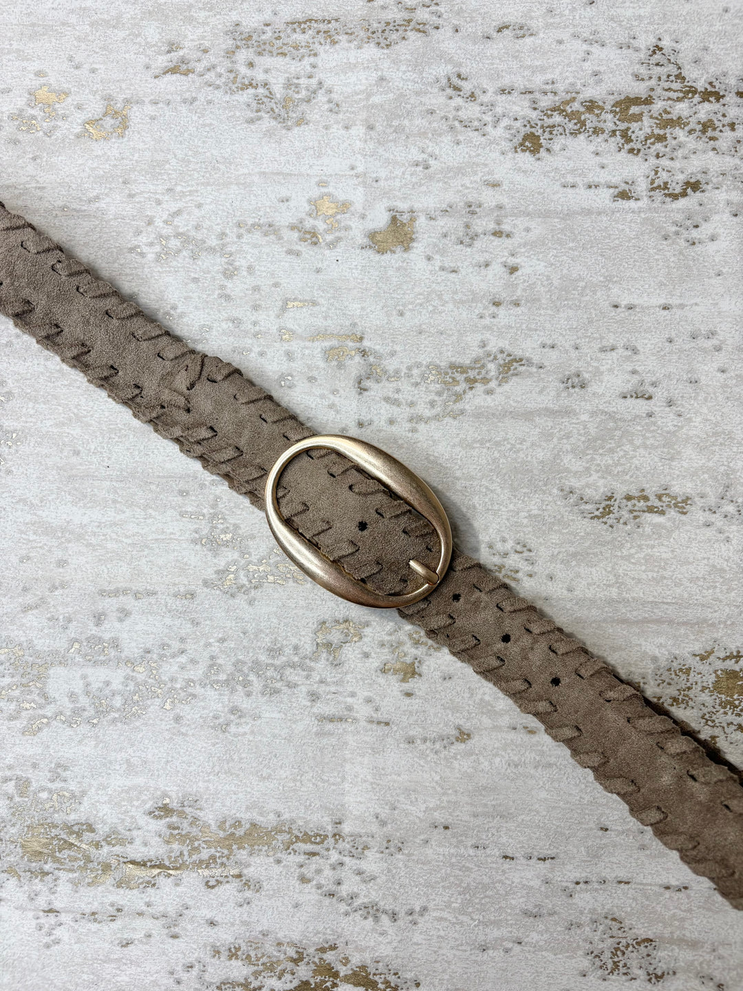 Thin Suedette Woven Trim Belt (7 Colours)
