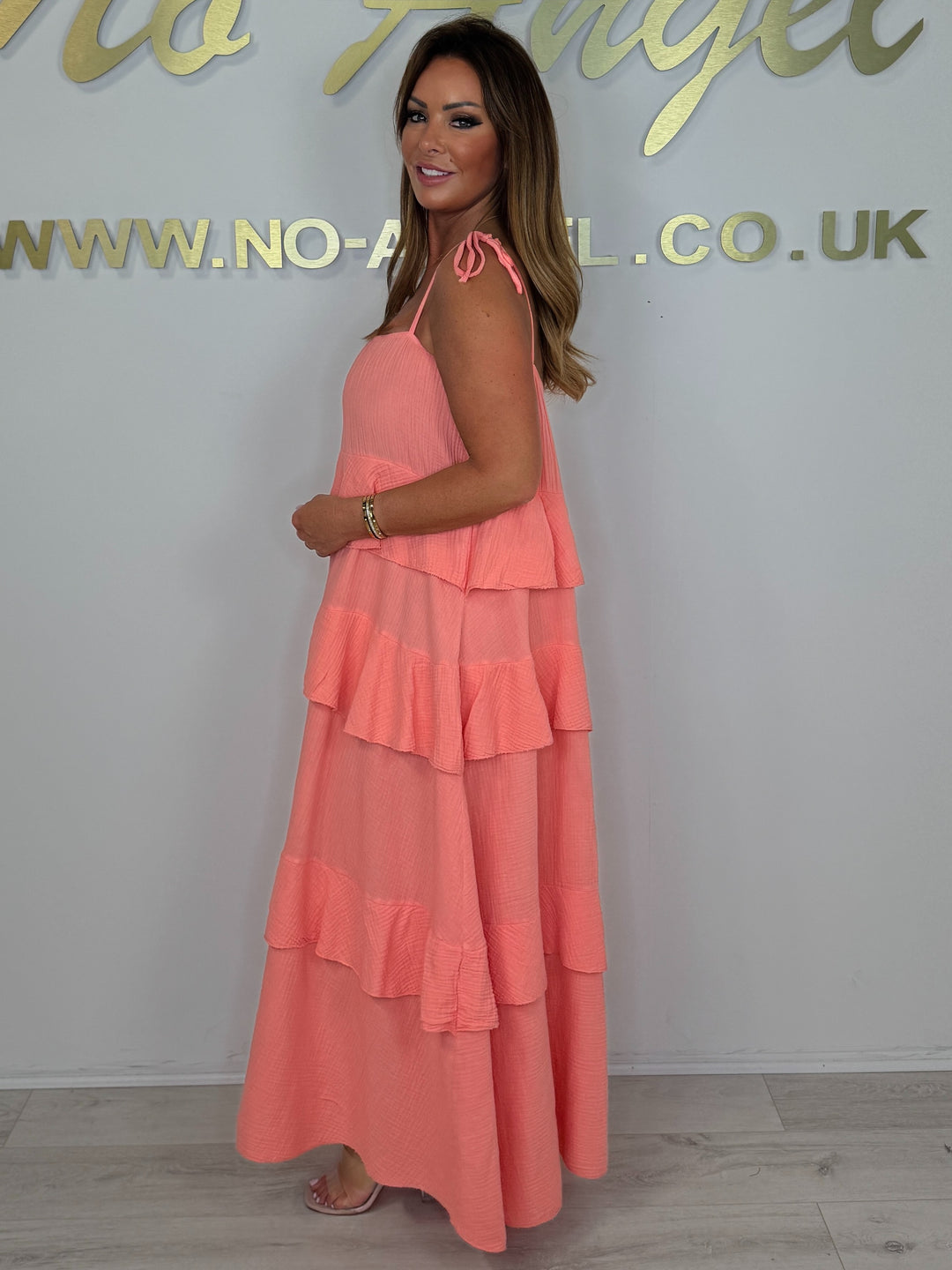 Cheesecloth Layered Tie Up Maxi Dress (2 Colours)
