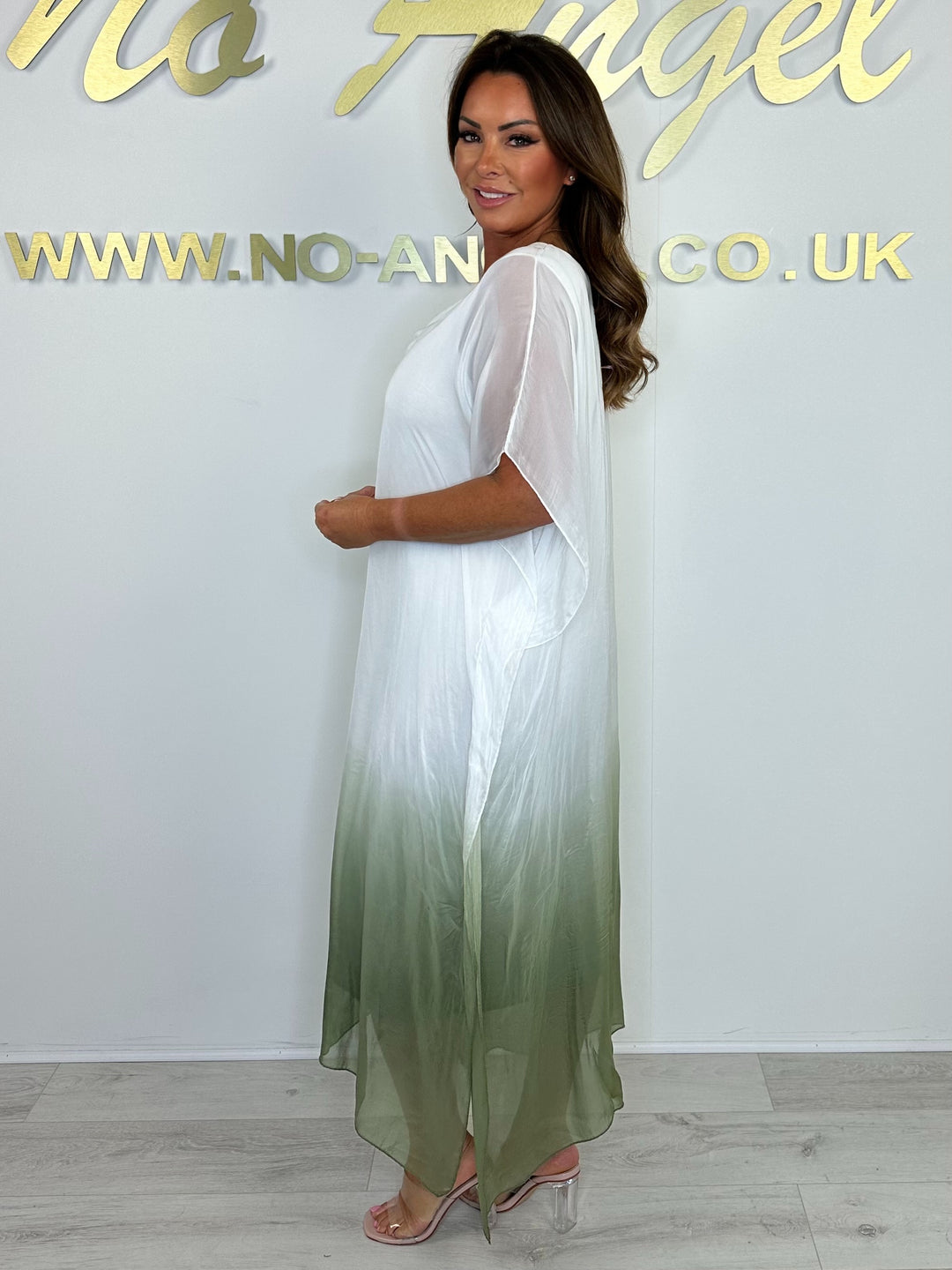 Silk Mix Tie Dye V-Neck Dress (4 Colours)