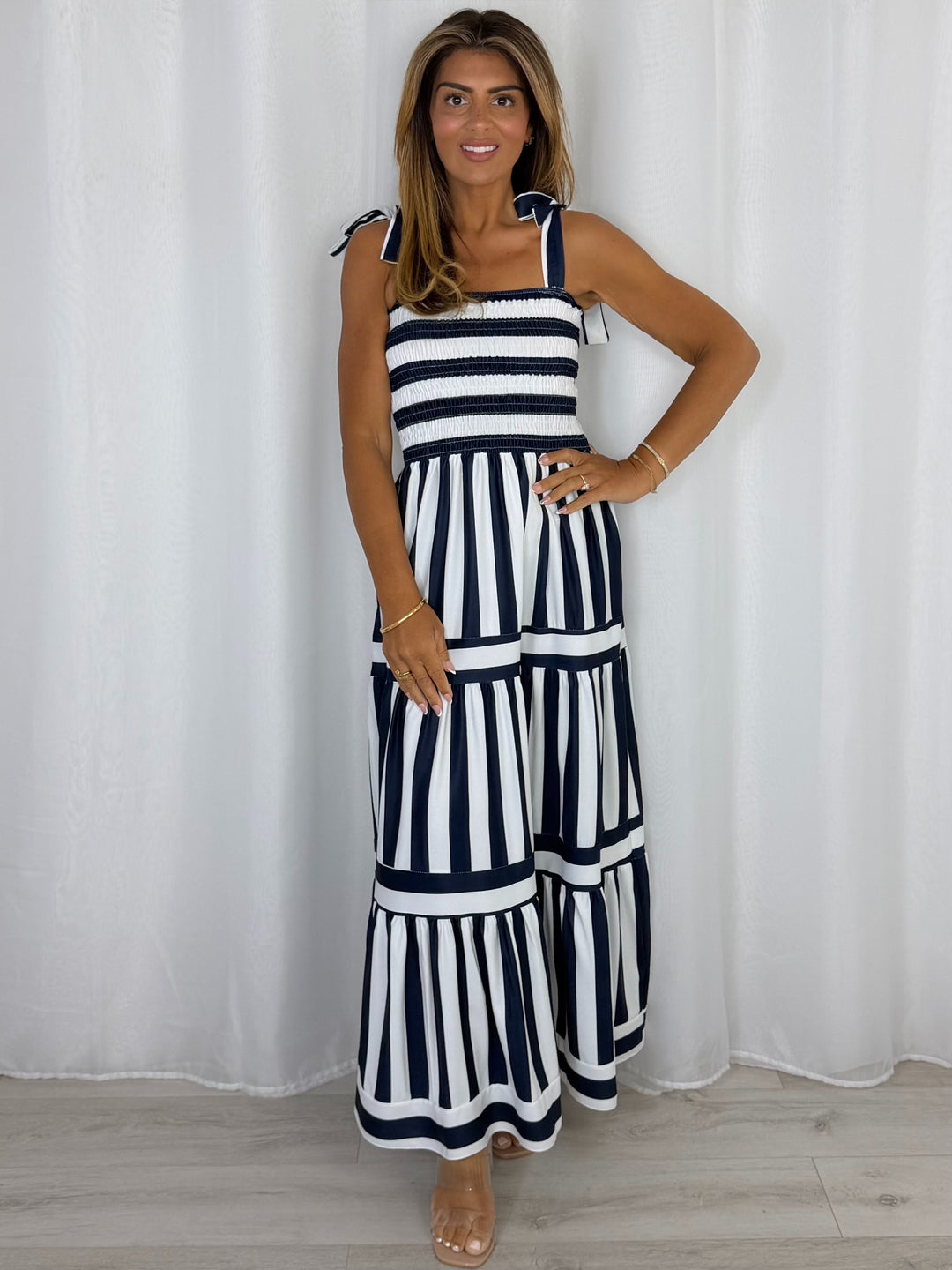 Striped Smocked Dress (3 Colours)