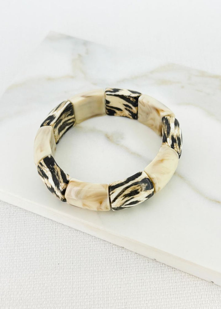 Leopard Print Elasticated Bracelet (2 Colours)