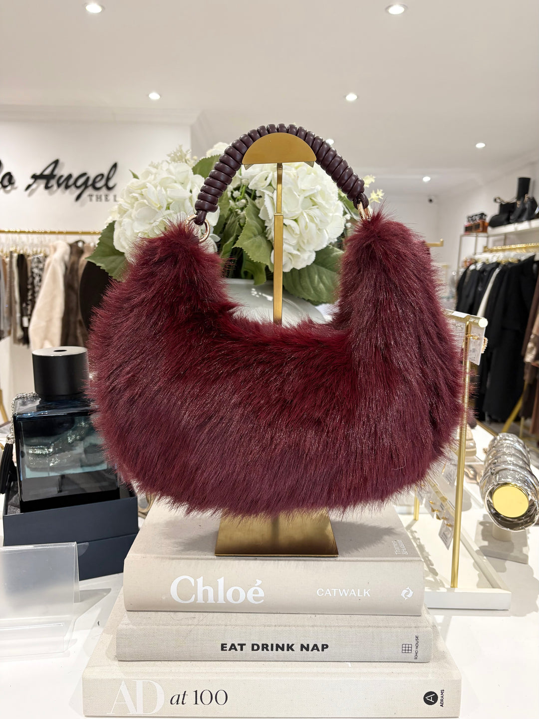 Luxe Faux Fur Crescent Shoulder Bag (4 Colours)