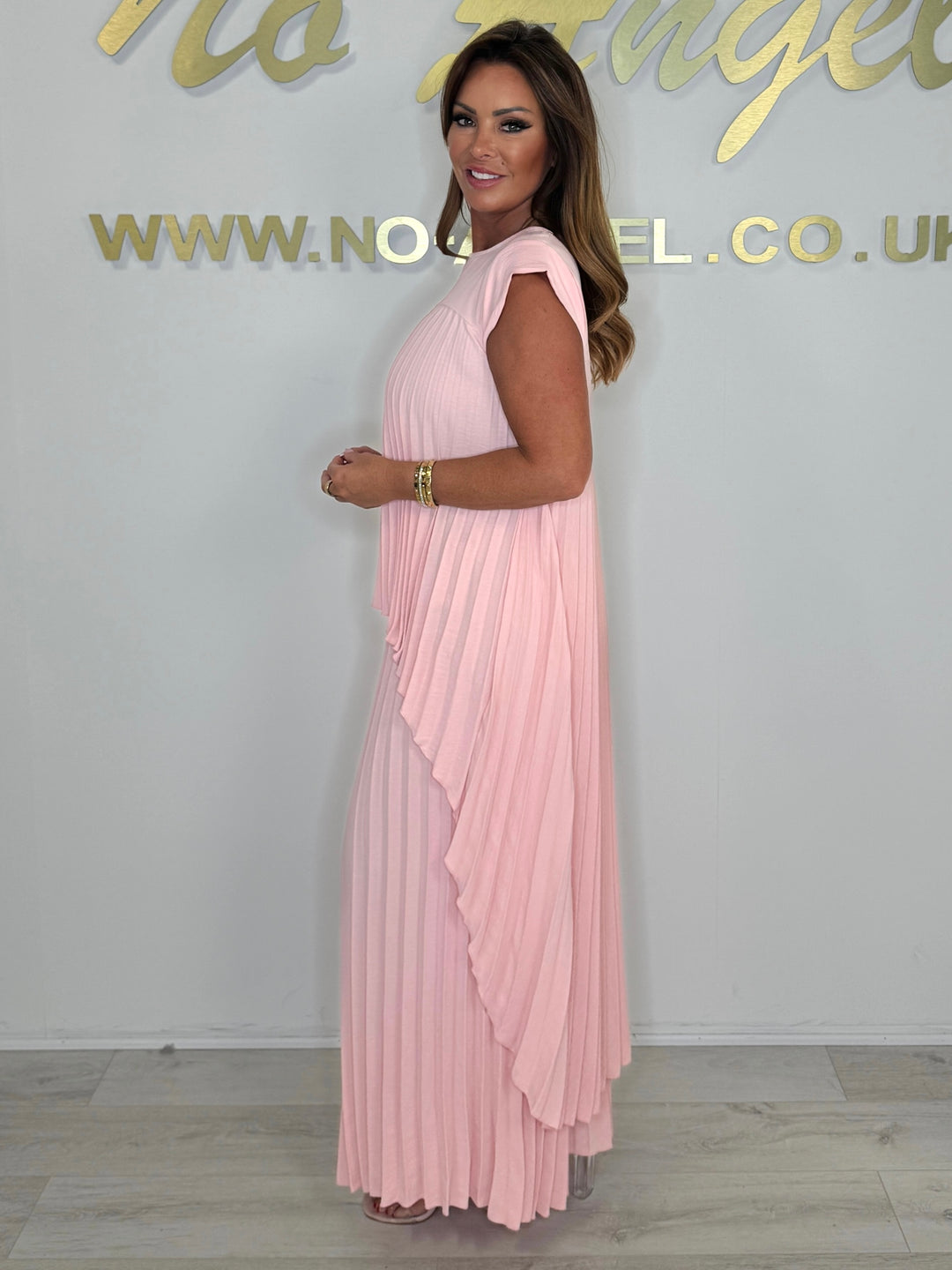 Pleated High Low Top & Trouser Co-ord (5 Colours)