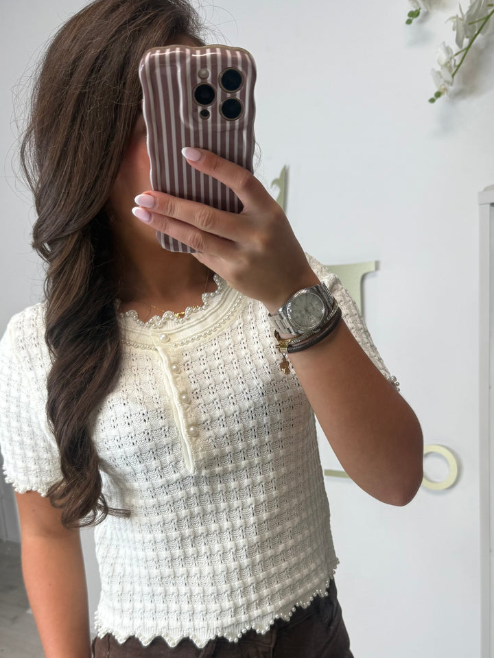Pearl Detailed Knit Top