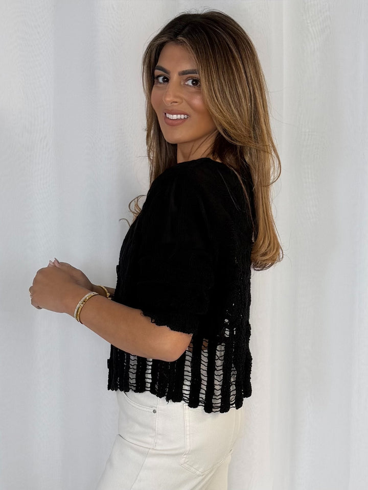Crochet Button Up Cardigan (3 Colours)