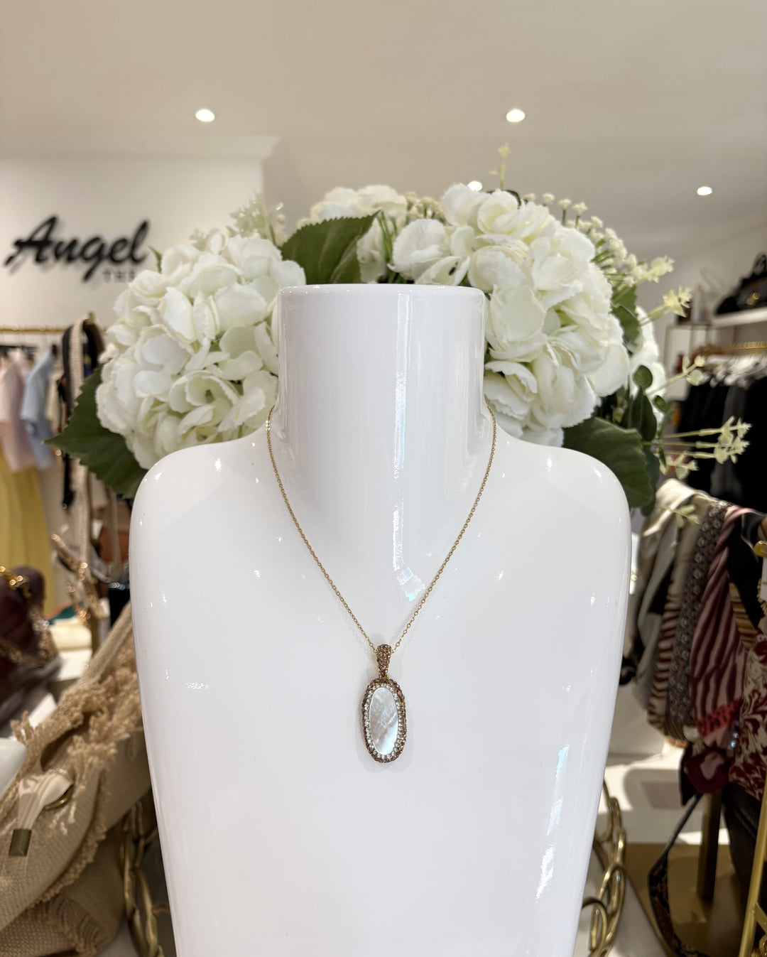 Crystal Pendant Necklace (6 Colours)