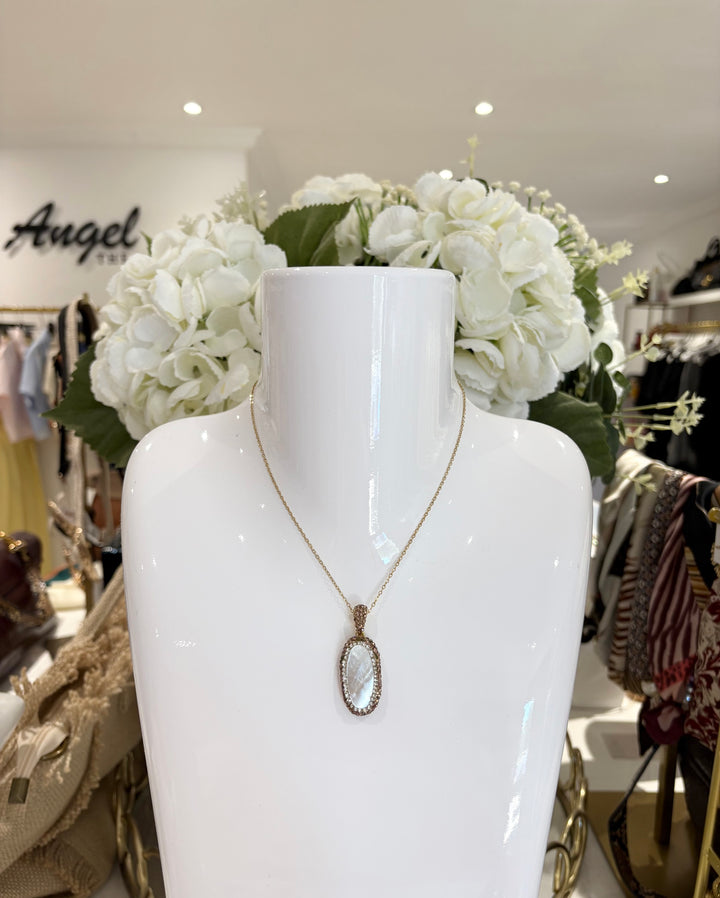Crystal Pendant Necklace (6 Colours)