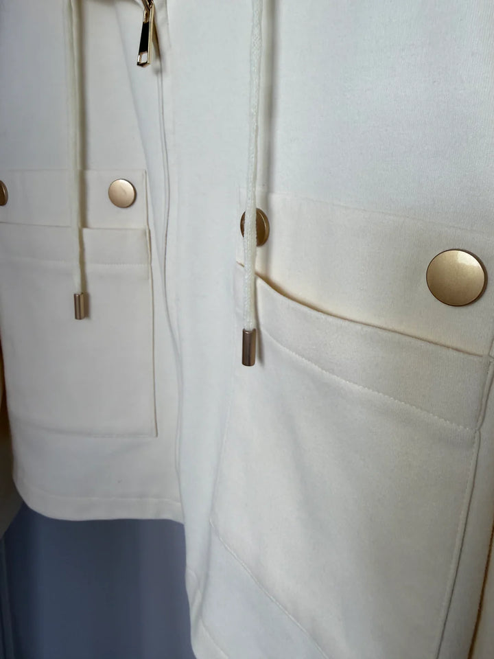 MONACO - Luxury Zip Up Co-Ord (Cream)