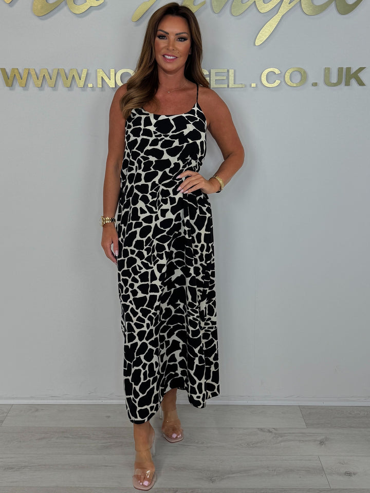 Animal Print Spaghetti Strap Maxi Dress (4 Colours)